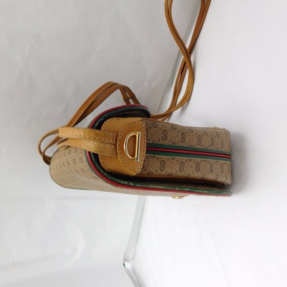 VINTAGE GUCCI MONOGRAM CANVAS SUPREME WEB BAG - Picture 7 of 16